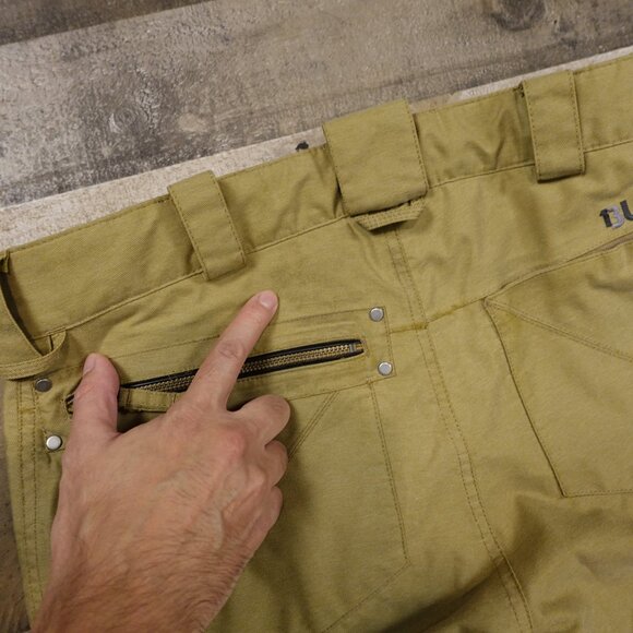 Burton Access DRYRIDE Snow Pants Women’s Medium Tan Mountain Ski Snowboard - Picture 14 of 16